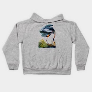 Audubon Great Blue Heron Kids Hoodie